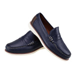 View product image 4: TB Phelps Freeport Sport Venetian Pebble Grain Loafer Blue