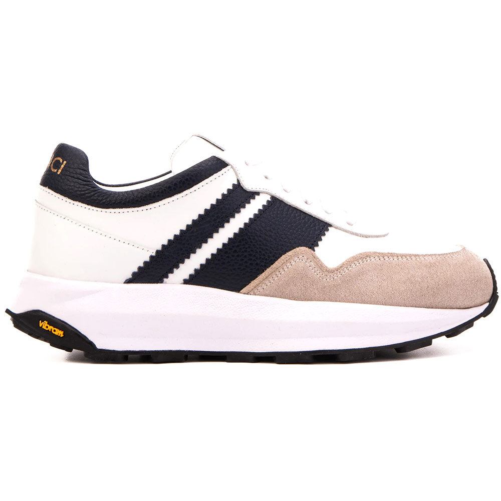 Vinci Leather The Valtieri Leather Sneaker Navy / Sand