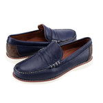 View product image 5: TB Phelps Freeport Sport Venetian Pebble Grain Loafer Blue
