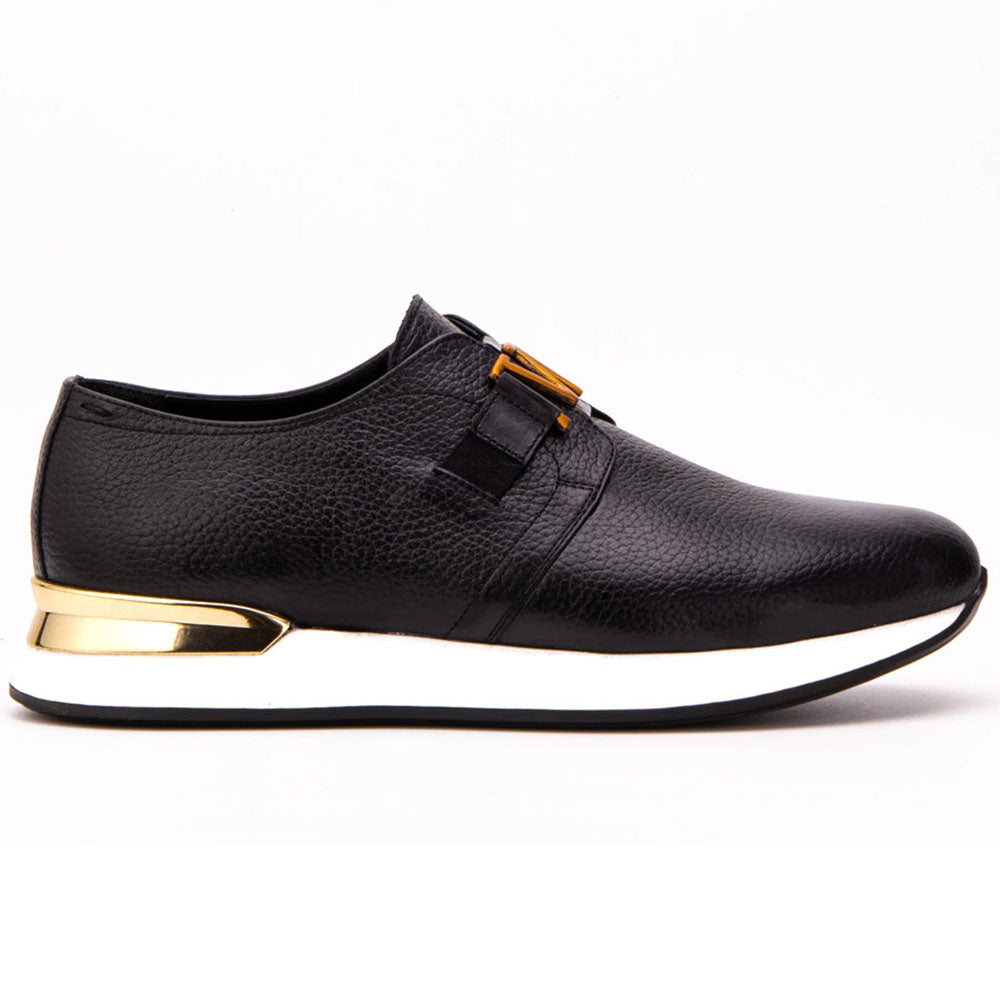Vinci Leather The Avelon Leather Slip-On Sneaker Black