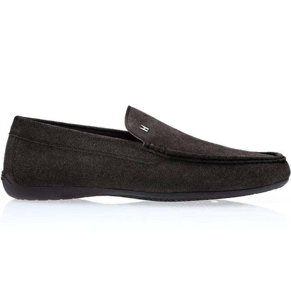 Moreschi Syracuse Unlined Suede Loafer Dark Brown