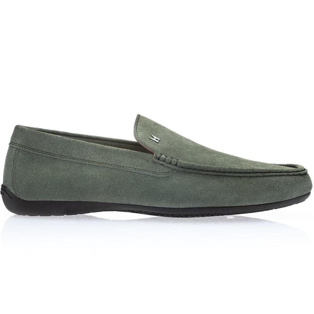 Moreschi Syracuse Unlined Suede Loafer Sage