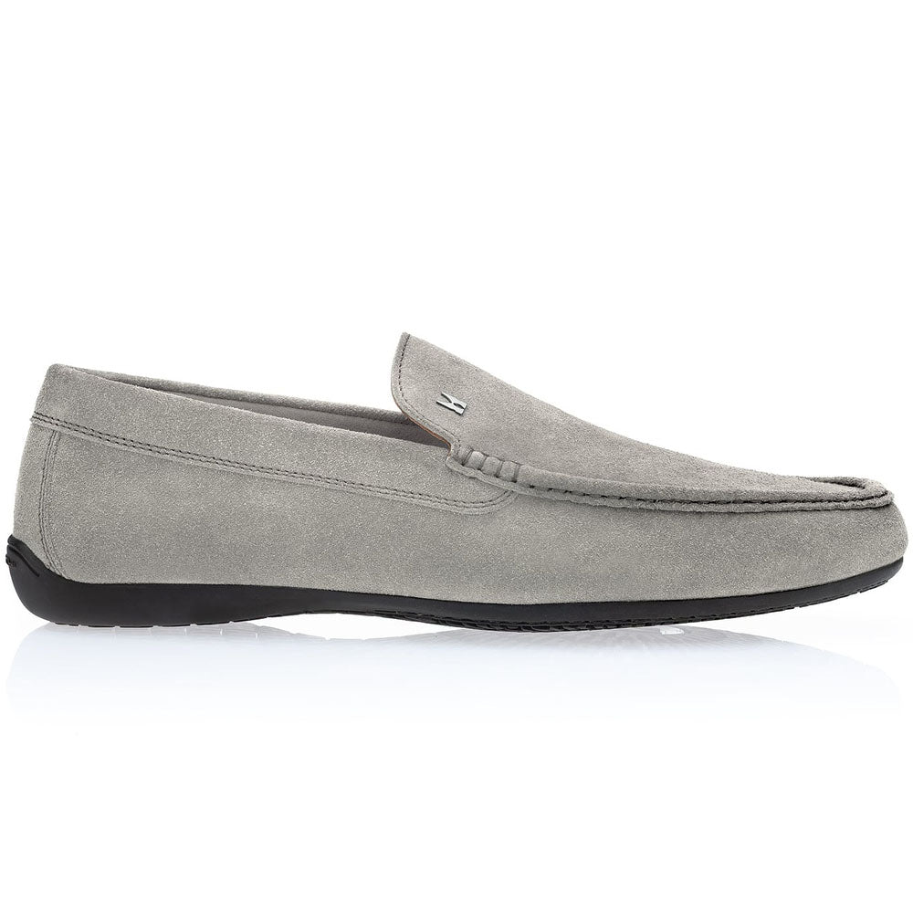 Moreschi Syracuse Unlined Suede Loafer Stone