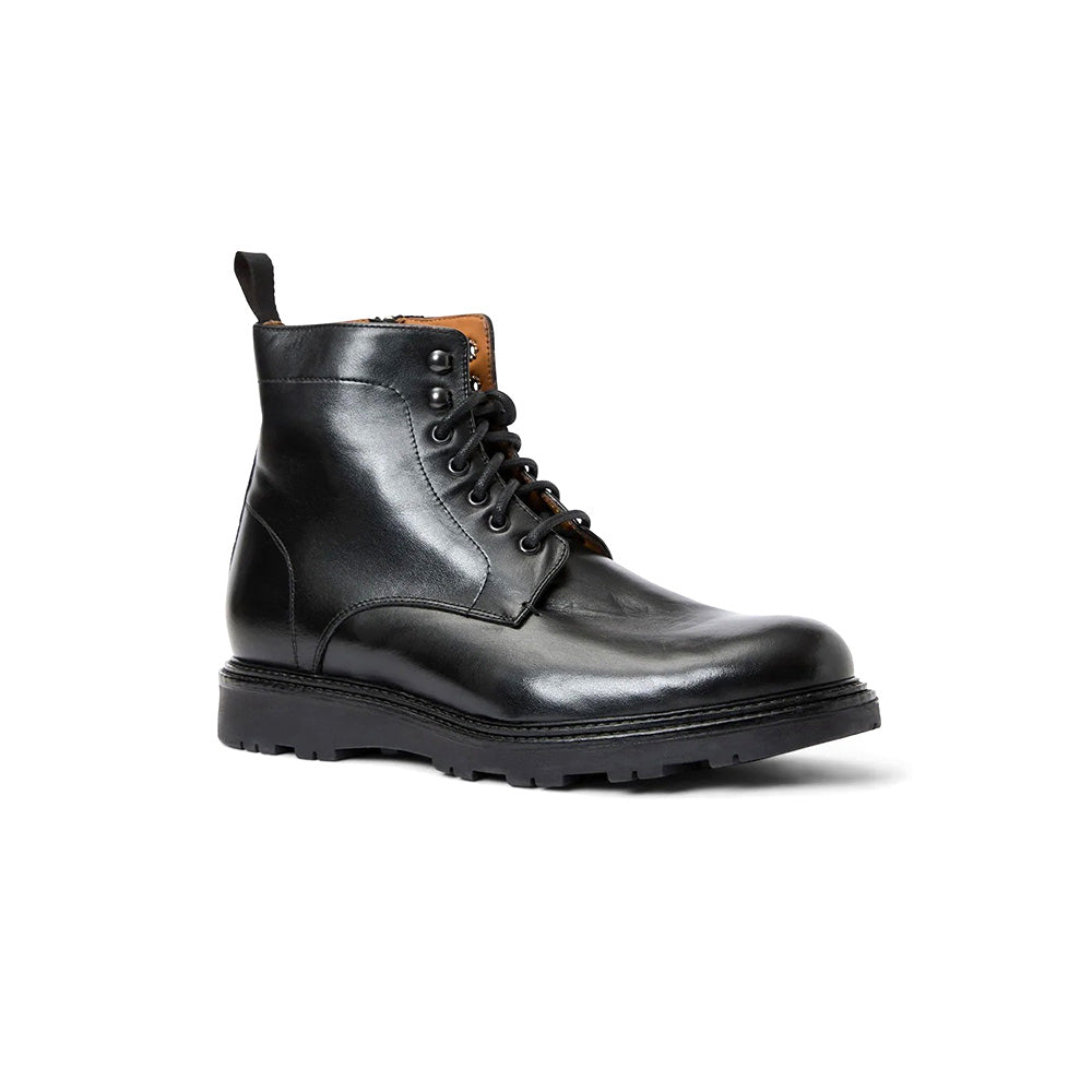 Aquatalia Agostino Leather Lace-Up Boot Black