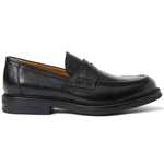 View product image 1: Aquatalia Bergamo Tumbled Leather Penny Loafer Black