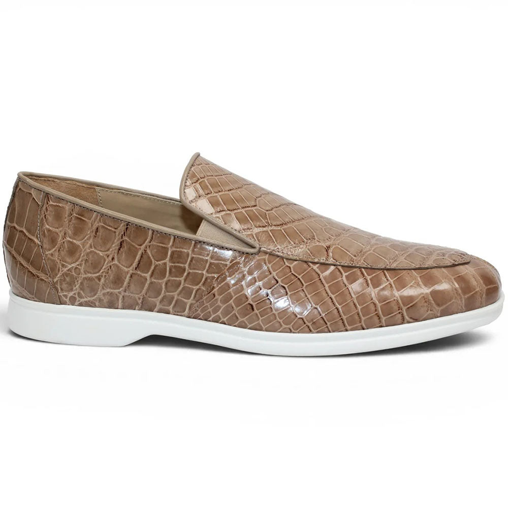 Fennix Lance Genuine Alligator Loafer Taupe