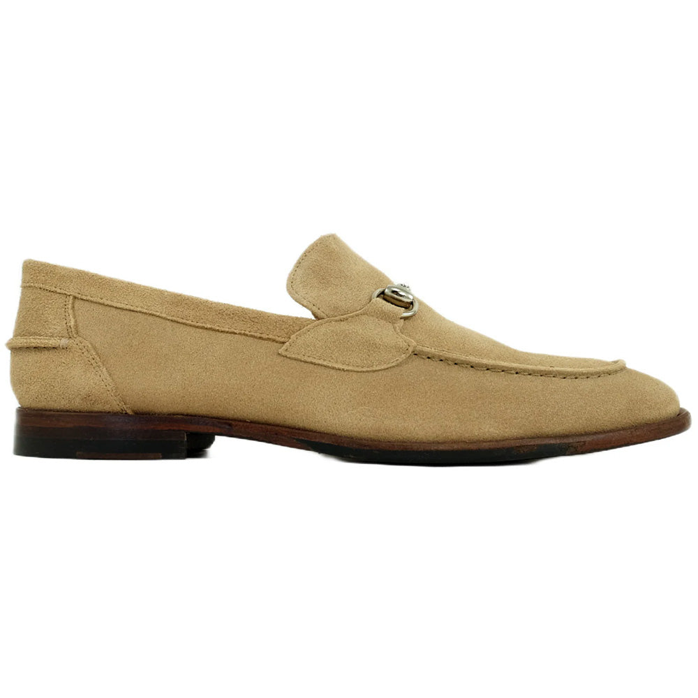 Alan Payne Miami Suede Bit Loafers Milkshake