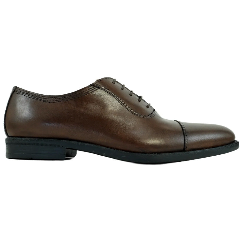 Alan Payne Lucca Calfskin Cap Toe Oxford Dark Brown