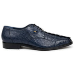 View product image 1: Belvedere Aldo Genuine Caiman Crocodile & Ostrich Quill Derby Navy
