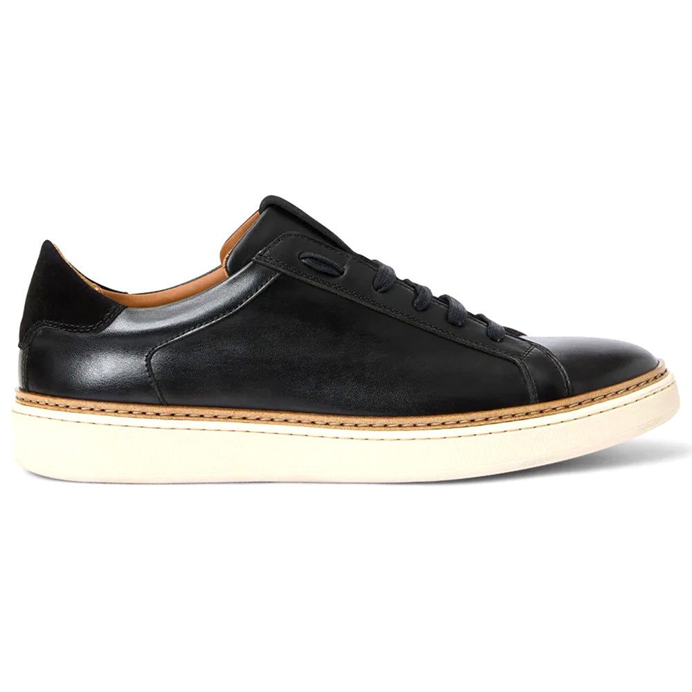Aquatalia Brivio Leather Sneaker Black