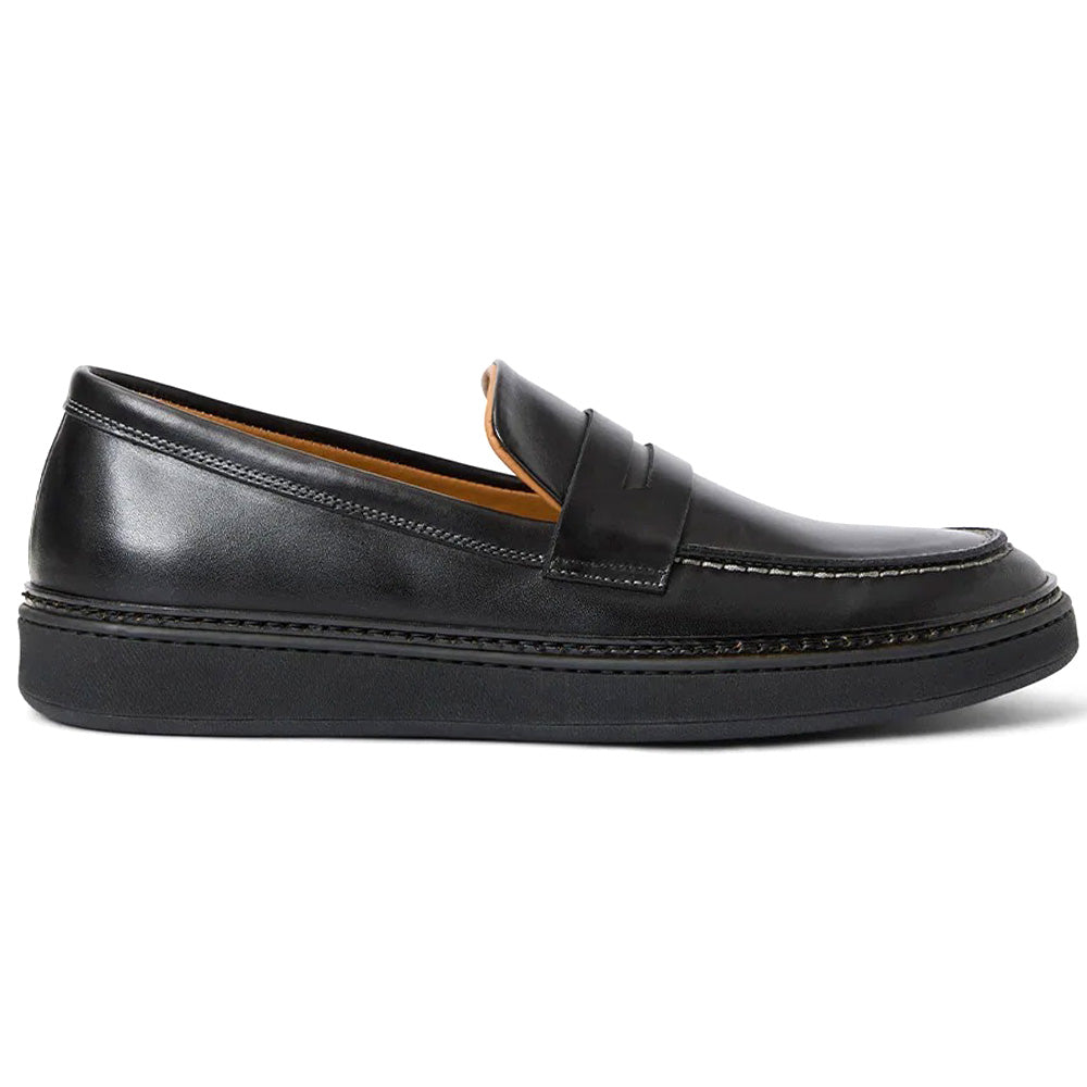 Aquatalia Bucarest Calfskin Penny Loafer Black