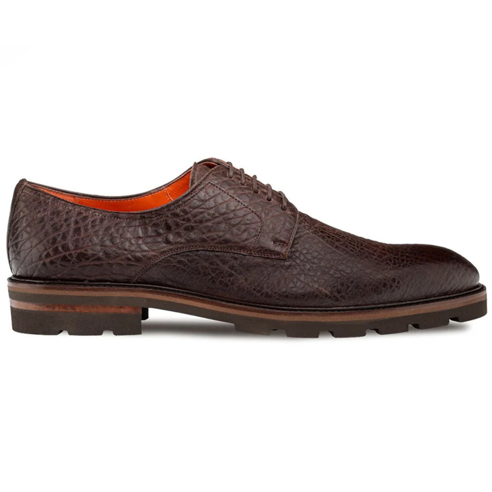Mezlan Aspen Pebble Grain Leather Derby Brown (21925)