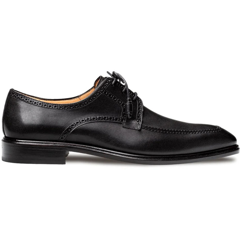 Mezlan Hatley Patina Calfskin Brogue Derby Black (21968)