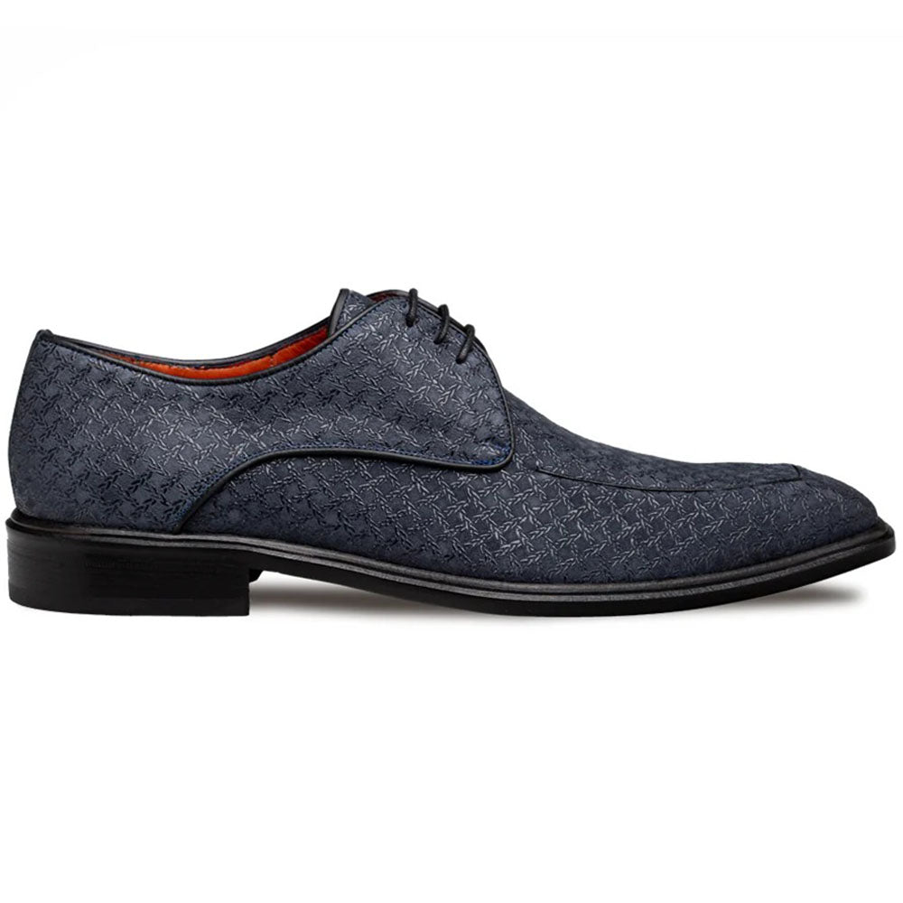 Mezlan Montage Printed Suede Derby Blue (21984)