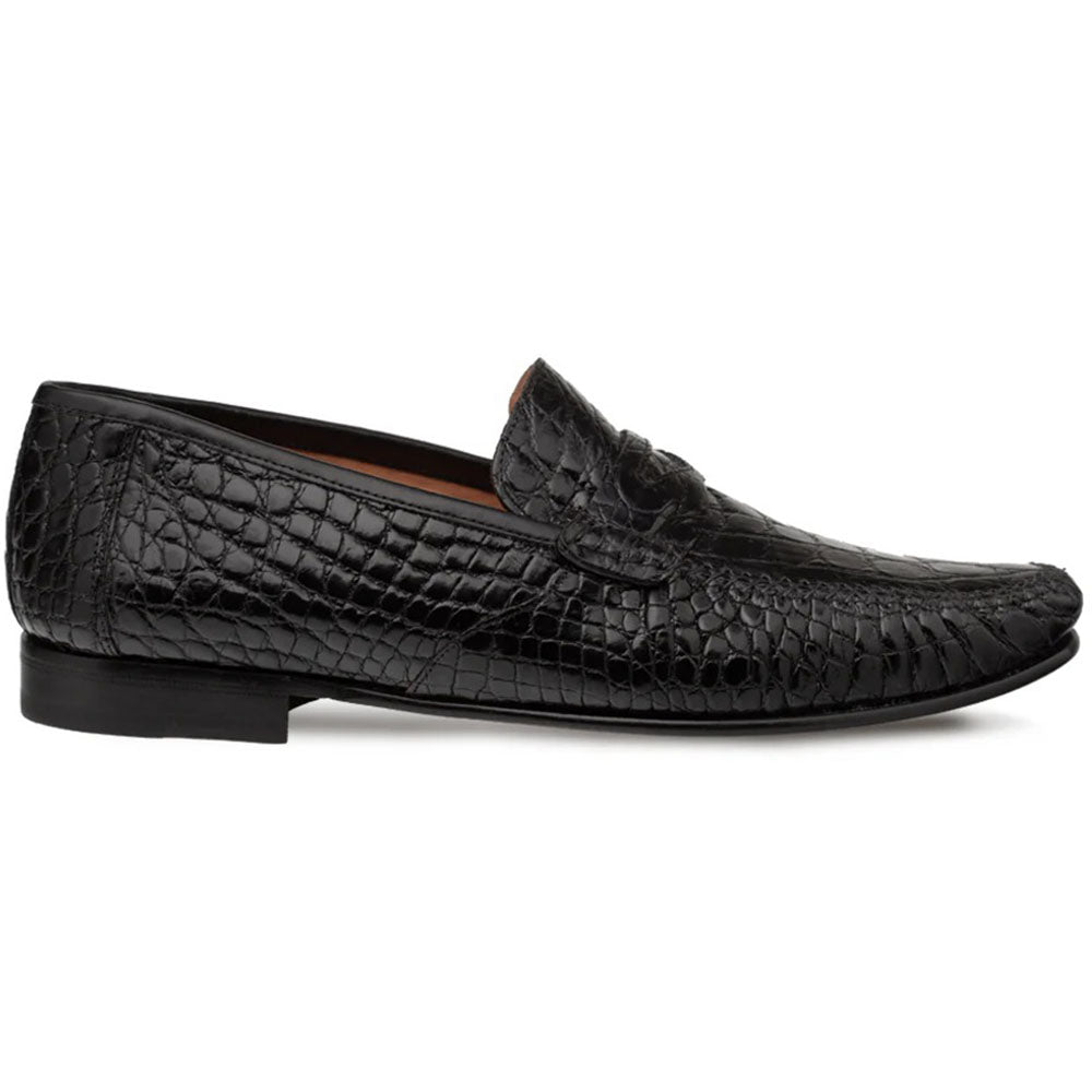 Mezlan Armano Crocodile Moccasin Black (7448-C)