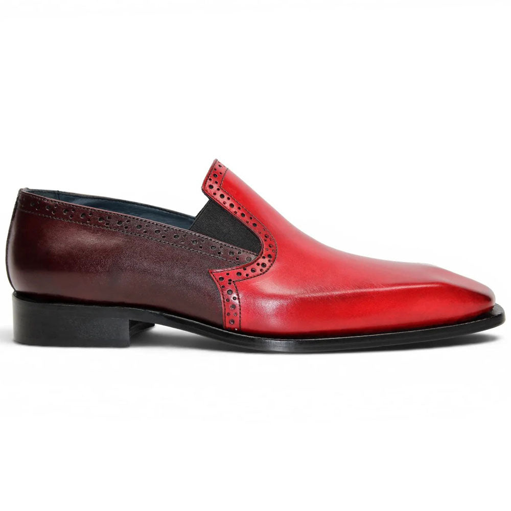 Duca by Matiste Paliano Hand-Finished Leather Loafer Red / Burgundy