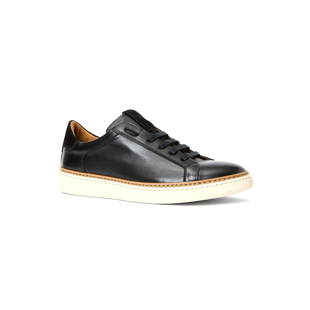 Aquatalia Brivio Leather Sneaker Black