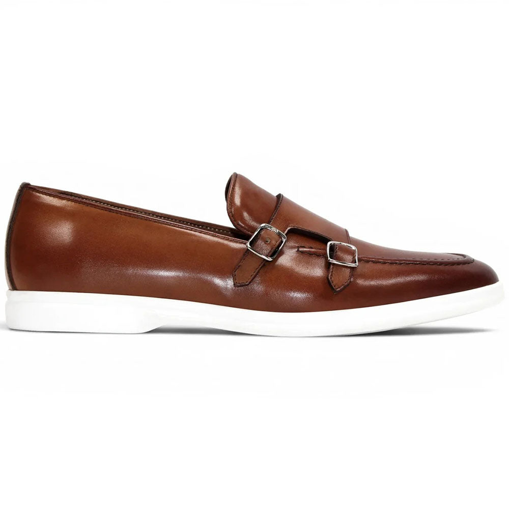 Duca by Matiste Rimini Hand-Finished Leather Monk Strap Cognac