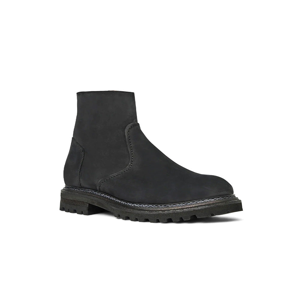 Aquatalia Varon Nubuck Zipper Boot Black