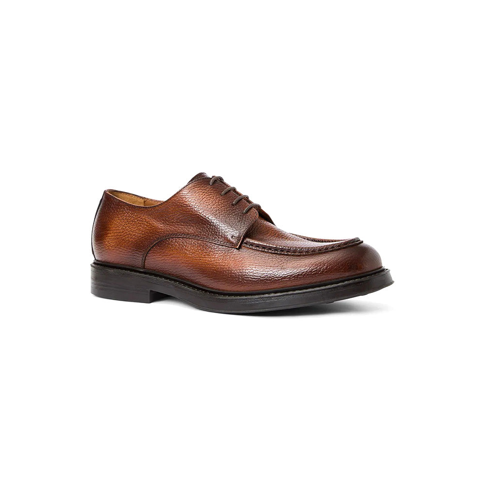 Aquatalia Berlino Tumbled Leather Derby Cognac