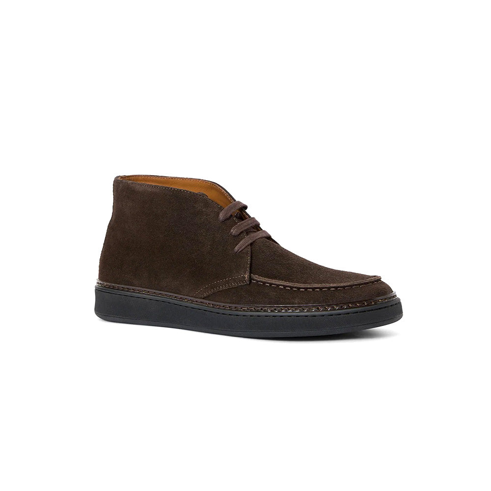 Aquatalia Bronte Suede Lace Up Chukka Boot Dark Brown