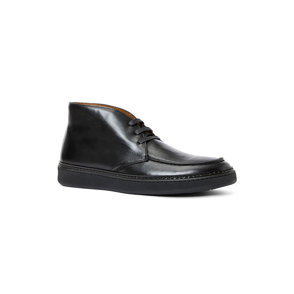 Aquatalia Bronte Leather Lace Up Chukka Boot Black