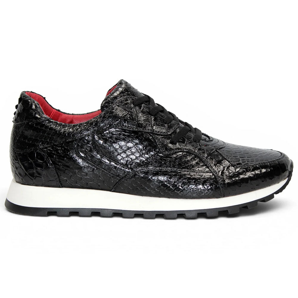 Fennix 3538 Genuine Alligator & Snake Sneakers Black