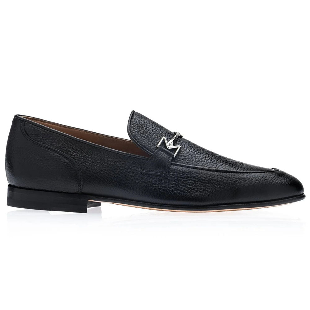 Moreschi Cenacolo Deerskin Bit Loafer Black