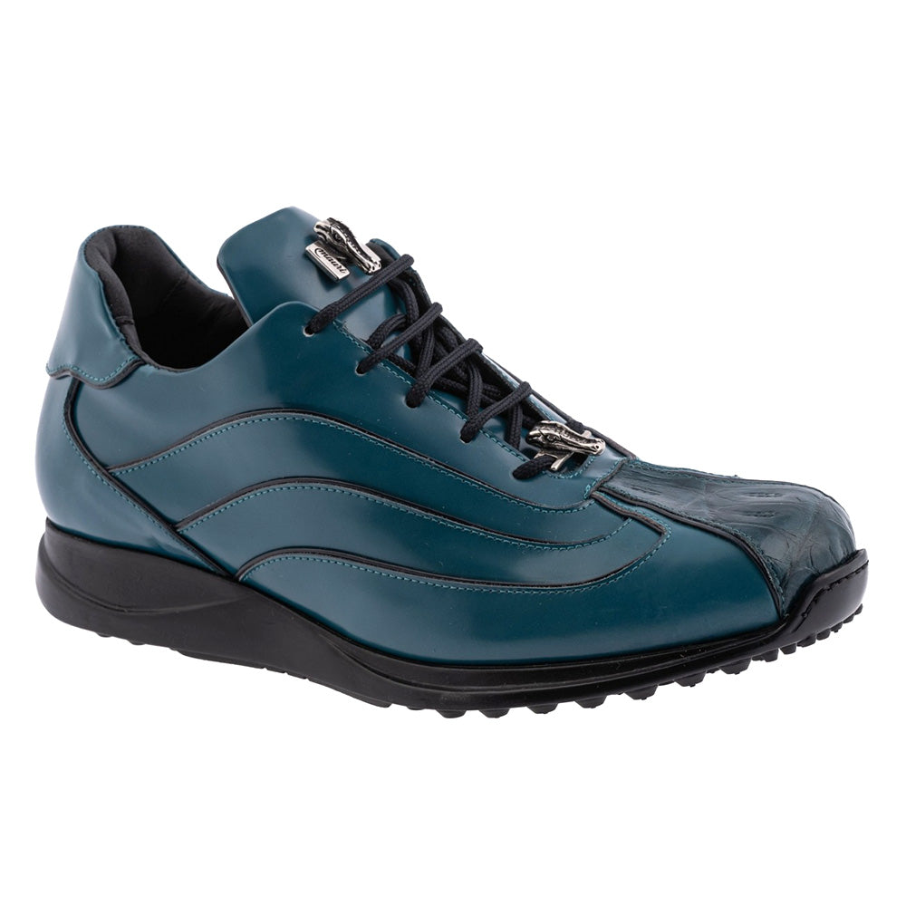Mauri 8479/1 Star & Baby Croc Sneaker Petrol