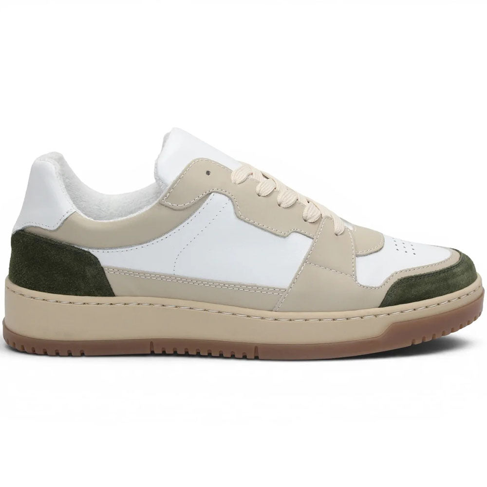 Duca by Matiste DC80 Suede & Calfskin Leather Sneaker Green Combo