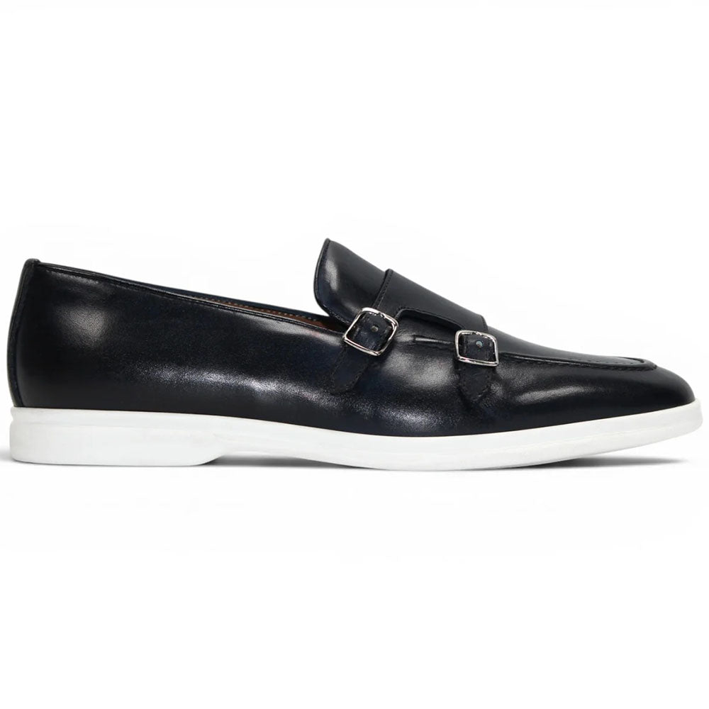Duca by Matiste Rimini Hand-Finished Leather Monk Strap Navy