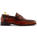 View product image 1: Harris Firenze 1913 Hand-Painted Genuine Alligator Moccasin Brown