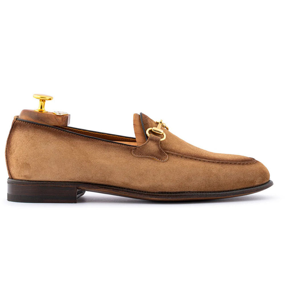 Harris Firenze 1913 Shaded Suede Bit Loafer Meat