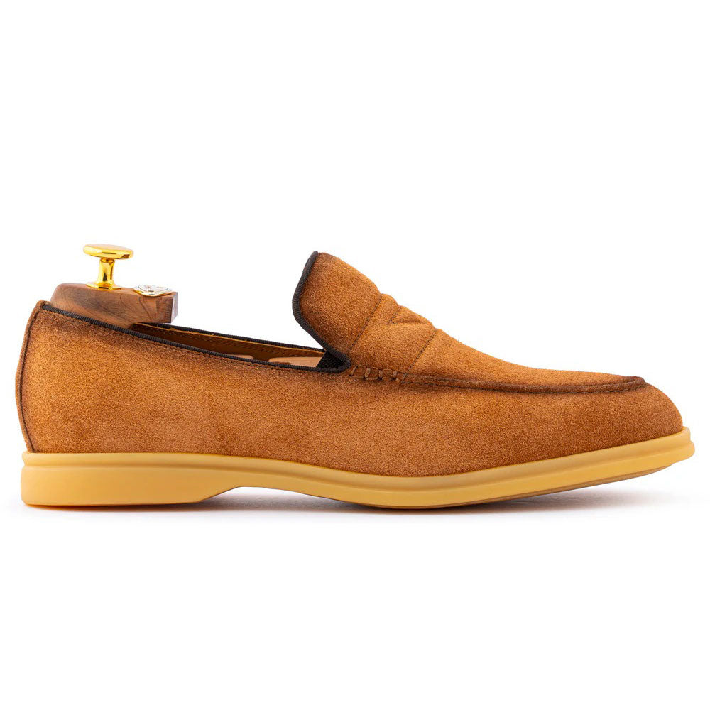 Harris Firenze 1913 Suede Penny Moccasin Tobacco