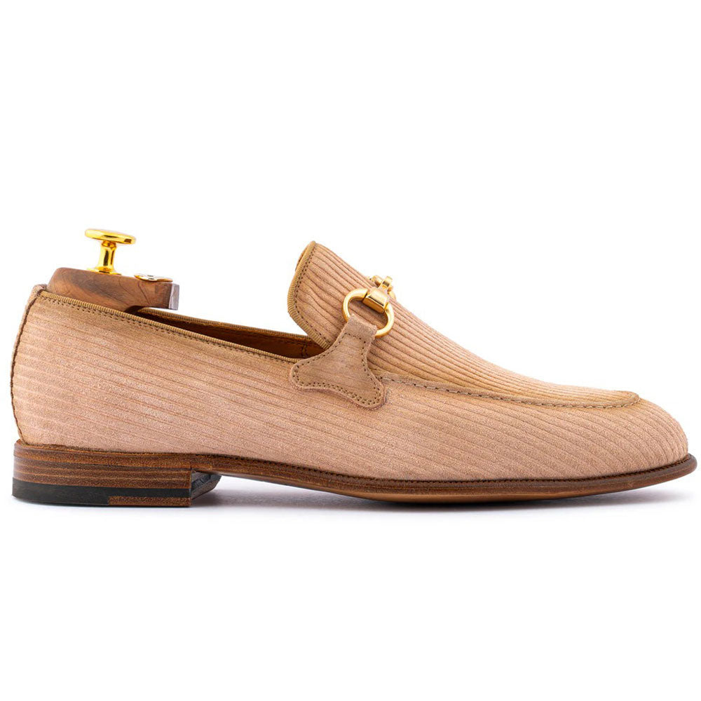 Harris Firenze 1913 Striped Suede Bit Loafer Rose