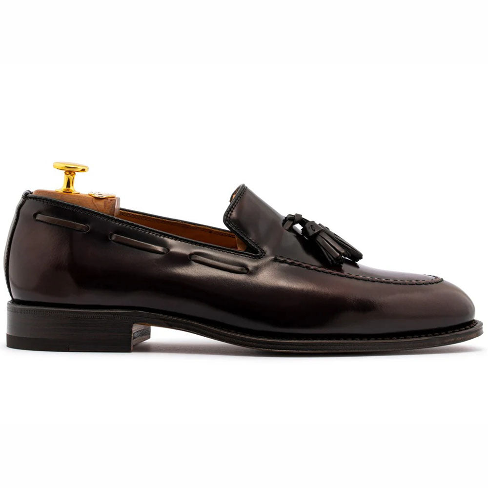 Harris Firenze 1913 Polished Leather Tassel Moccasin Bordeaux