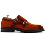 View product image 1: Harris Firenze 1913 Suede Double Cap Toe Monk Strap Brick