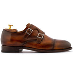 View product image 1: Harris Firenze 1913 Leather Double Cap Toe Monk Strap Brown