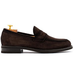 View product image 1: Harris Firenze 1913 Terni Suede Penny Moccasin Dark Brown