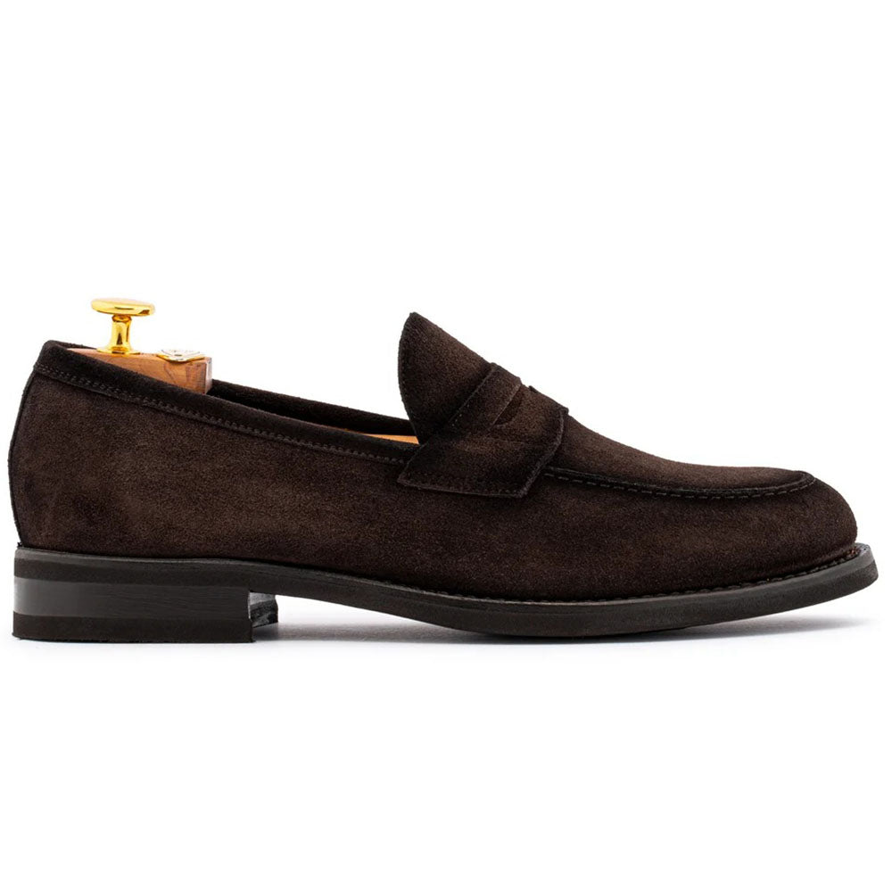 Harris Firenze 1913 Terni Suede Penny Moccasin Dark Brown