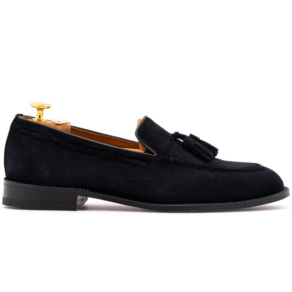 Harris Firenze 1913 Suede Tassel Moccasin Blue
