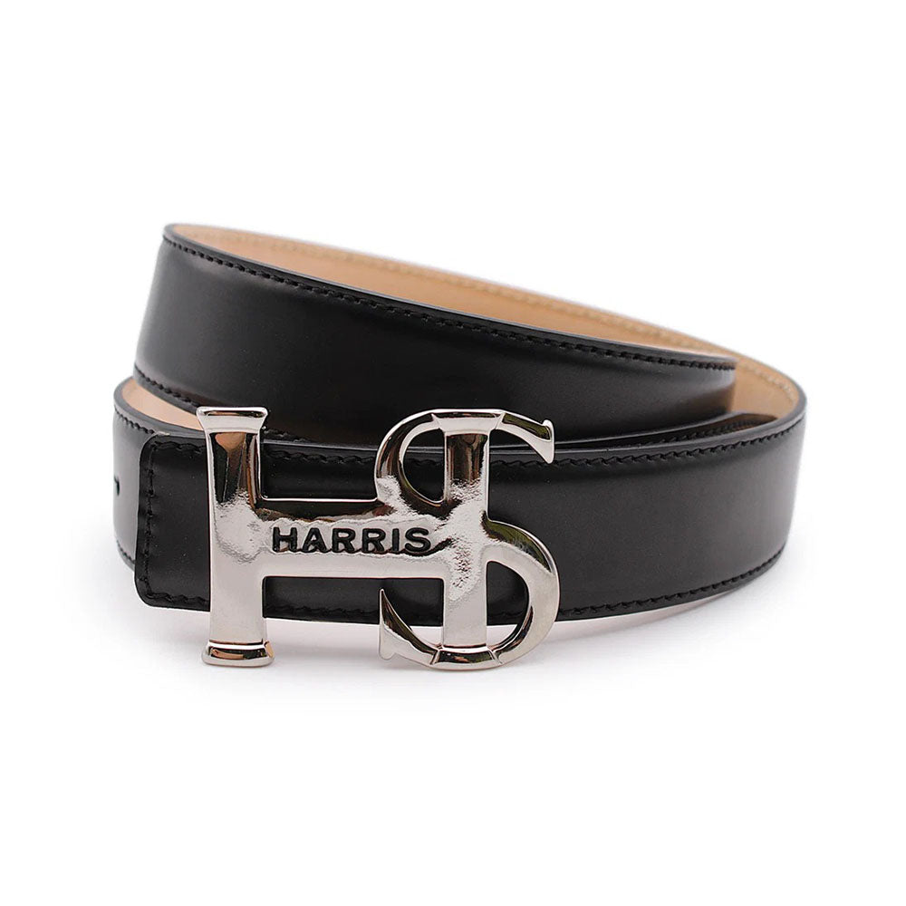 Harris Firenze 1913 Hand-Painted Leather Belt Black