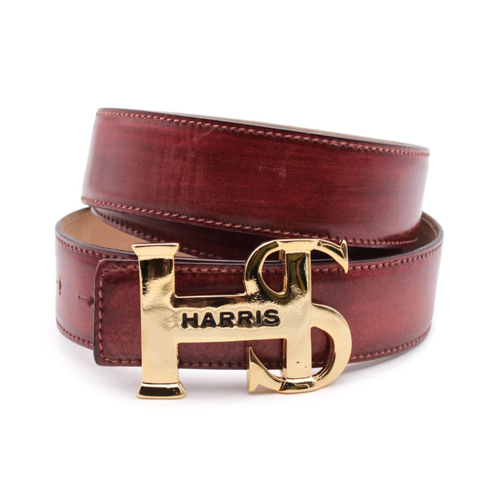 Harris Firenze 1913 Hand-Painted Leather Belt Brown