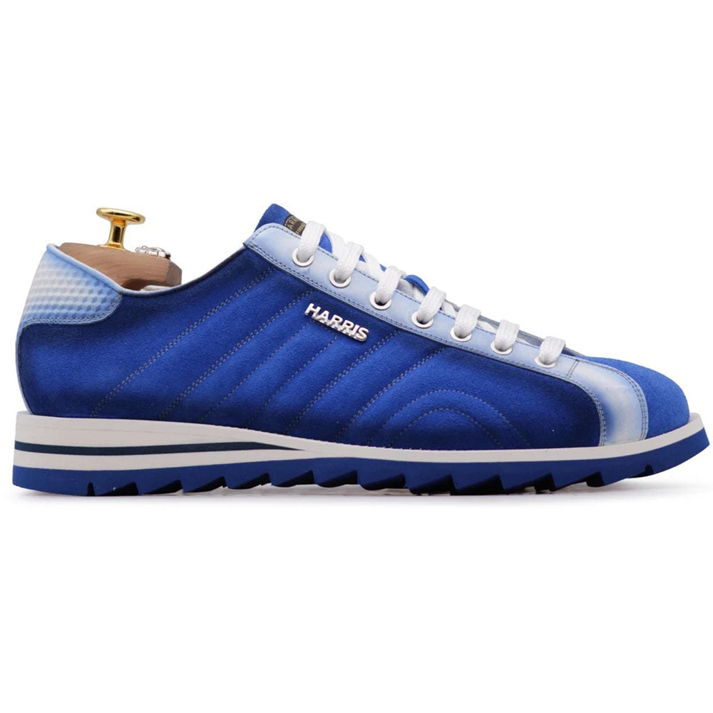 Harris Firenze 1913 Suede & Leather Sneakers Blue