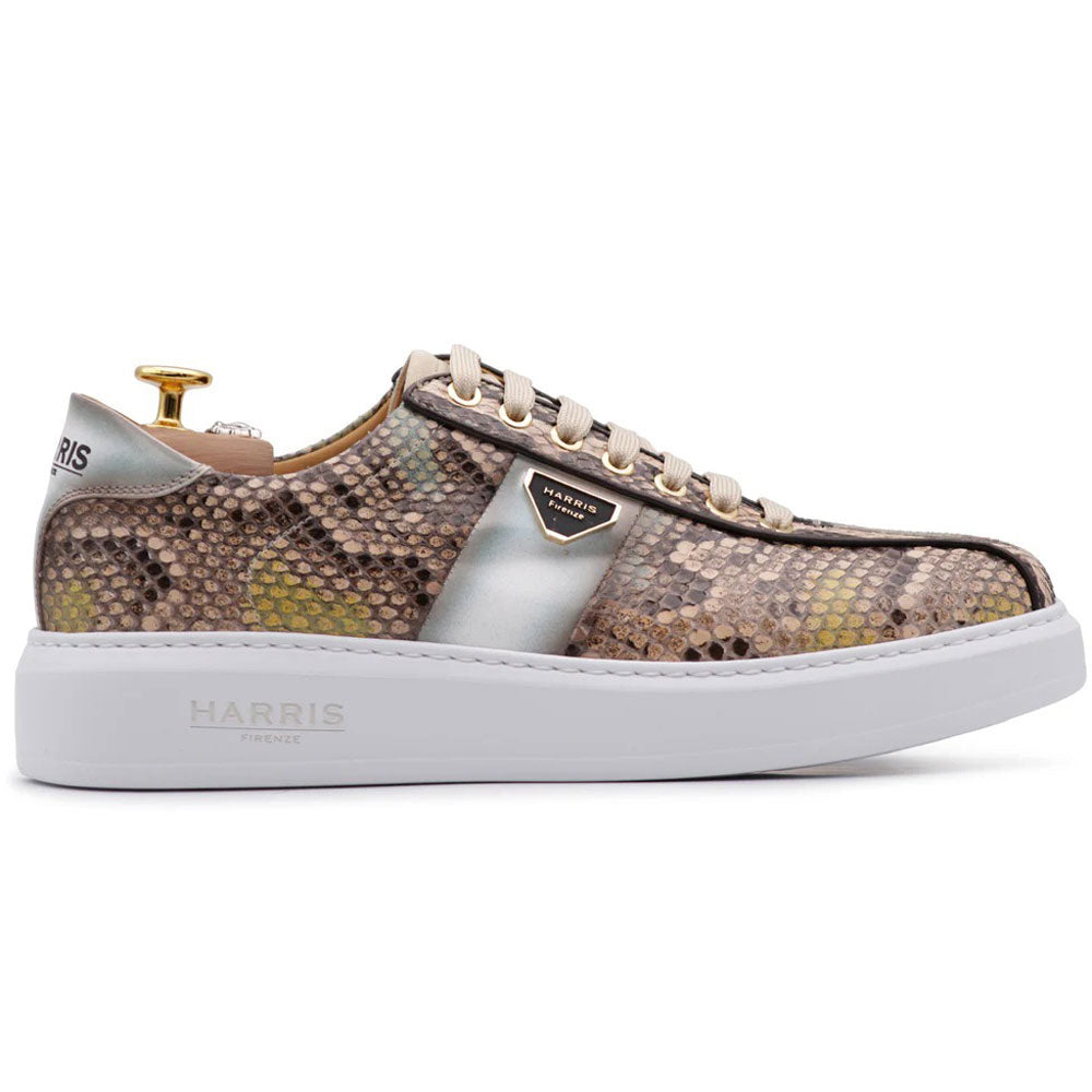 Harris Firenze 1913 Genuine Python Sneakers Beige