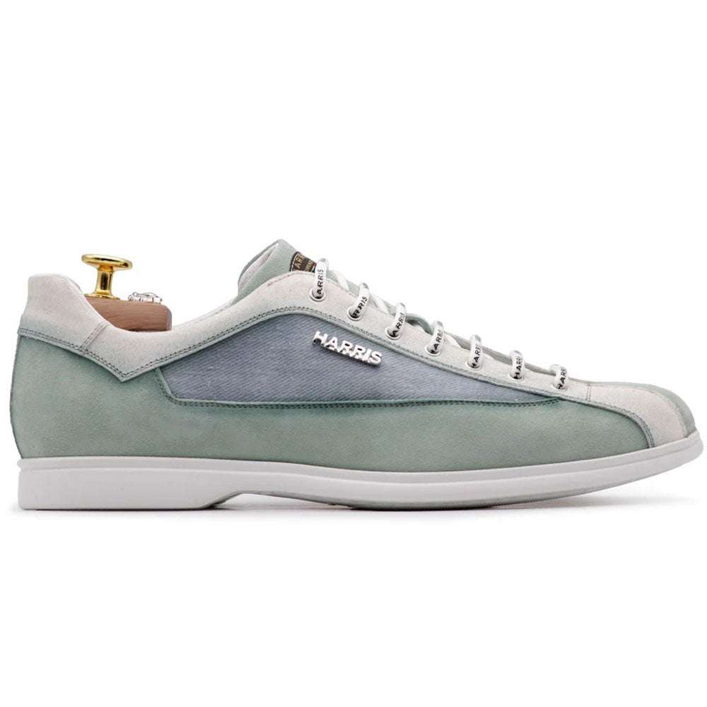 Harris Firenze 1913 Ultra-Light Suede Sneakers Light Blue / Green / White