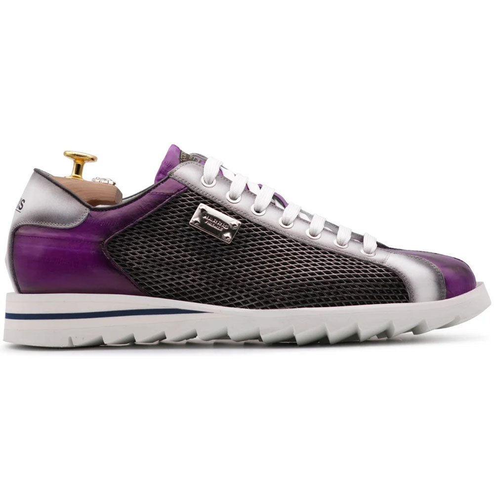 Harris Firenze 1913 Perforated Effect & Genuine Eel Sneakers Purple