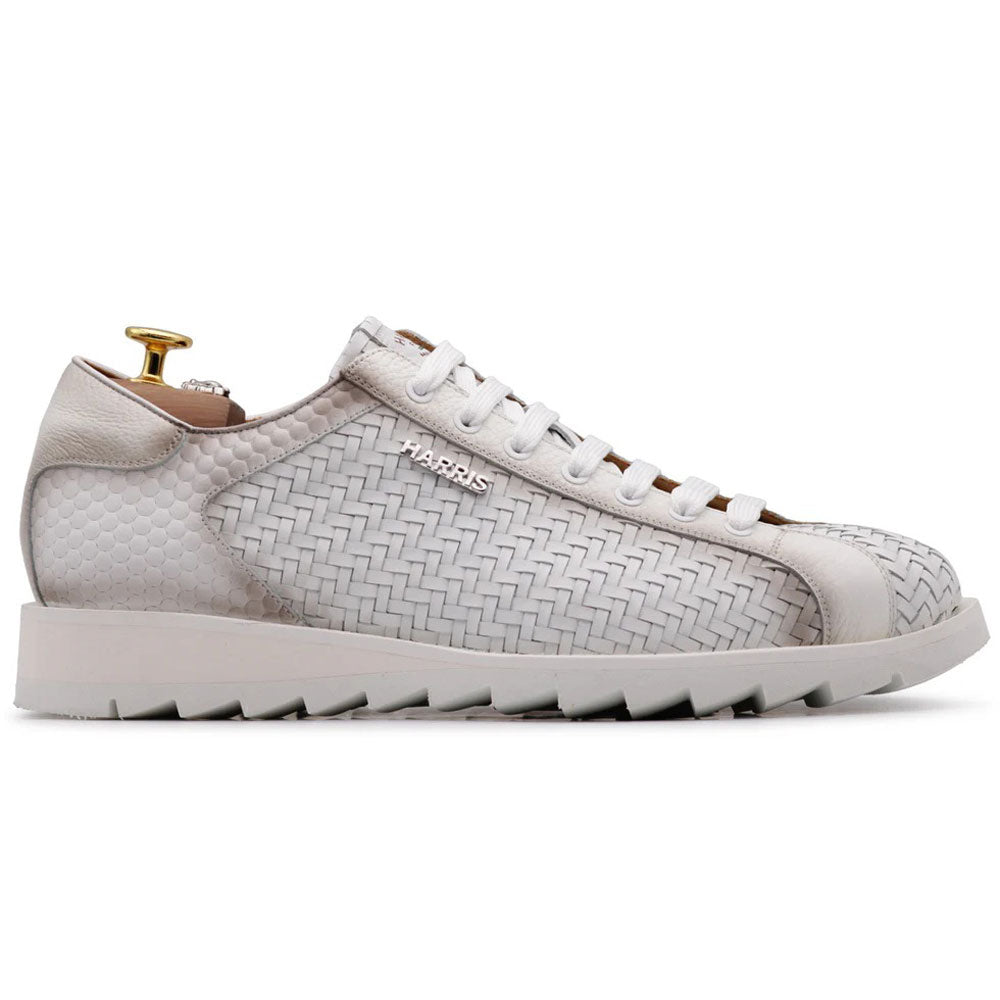 Harris Firenze 1913 Woven Leather Sneakers White
