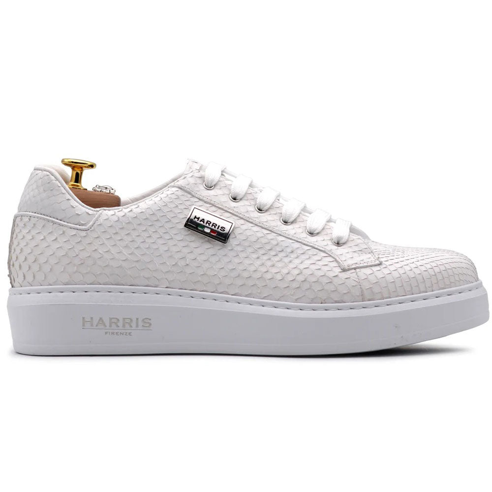 Harris Firenze 1913 Genuine Python Sneakers White