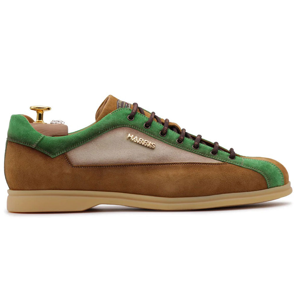 Harris Firenze 1913 Unstructured Suede Sneaker Brown / Green